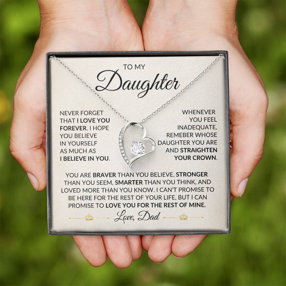 To My Daughter, Never Forget That I Love You Love, Dad 14K/18K –  thejewelconnect