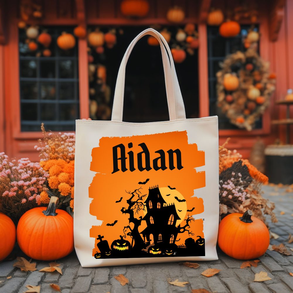 Personalized Halloween Candy Tote