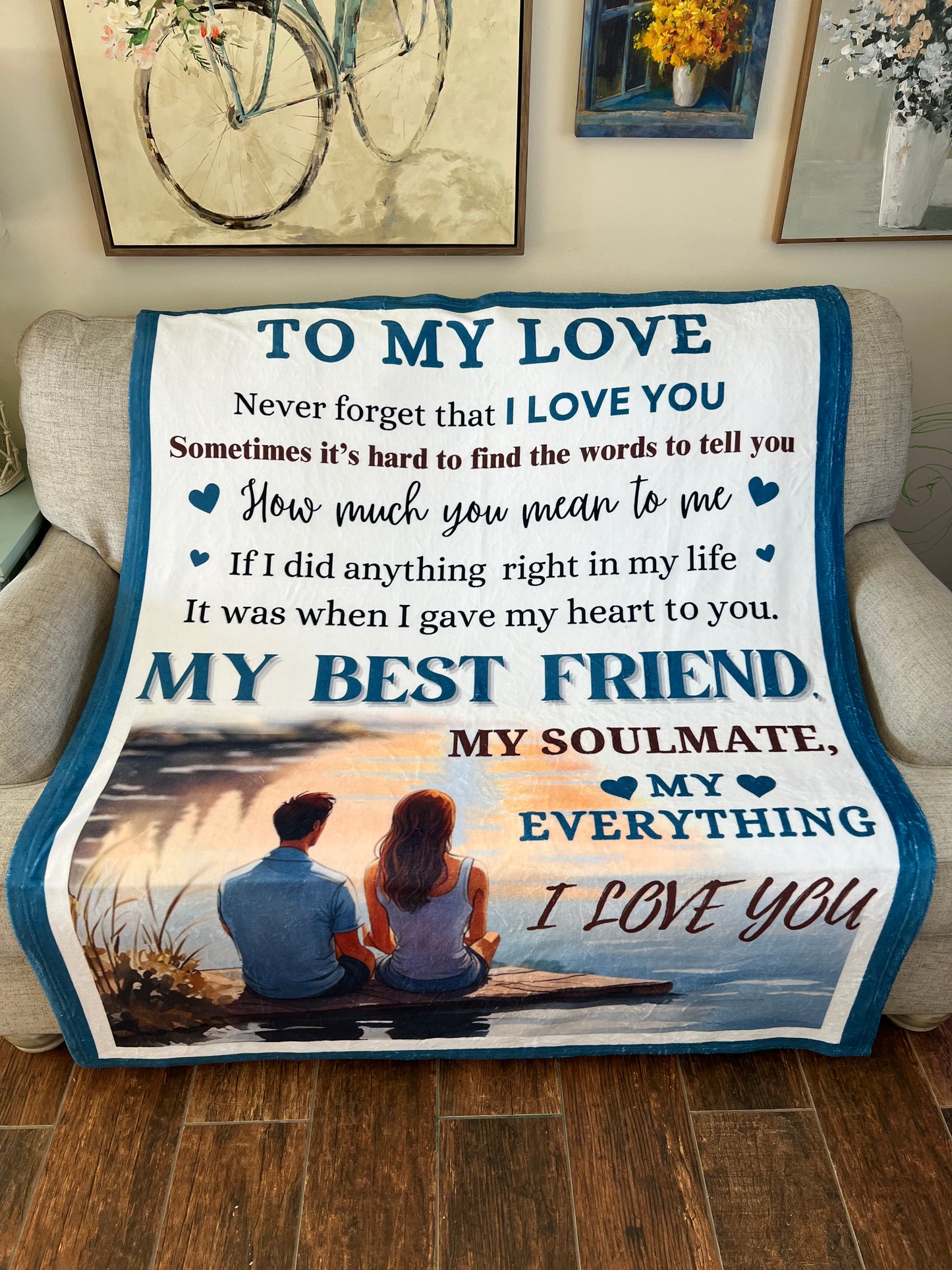 'To My Love' Blanket Cozy Plush Fleece Blanket