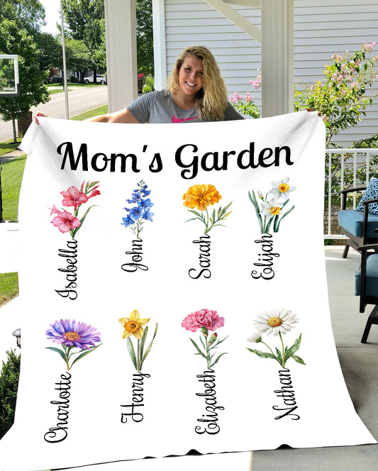 Personalized Birth Flower Blanket