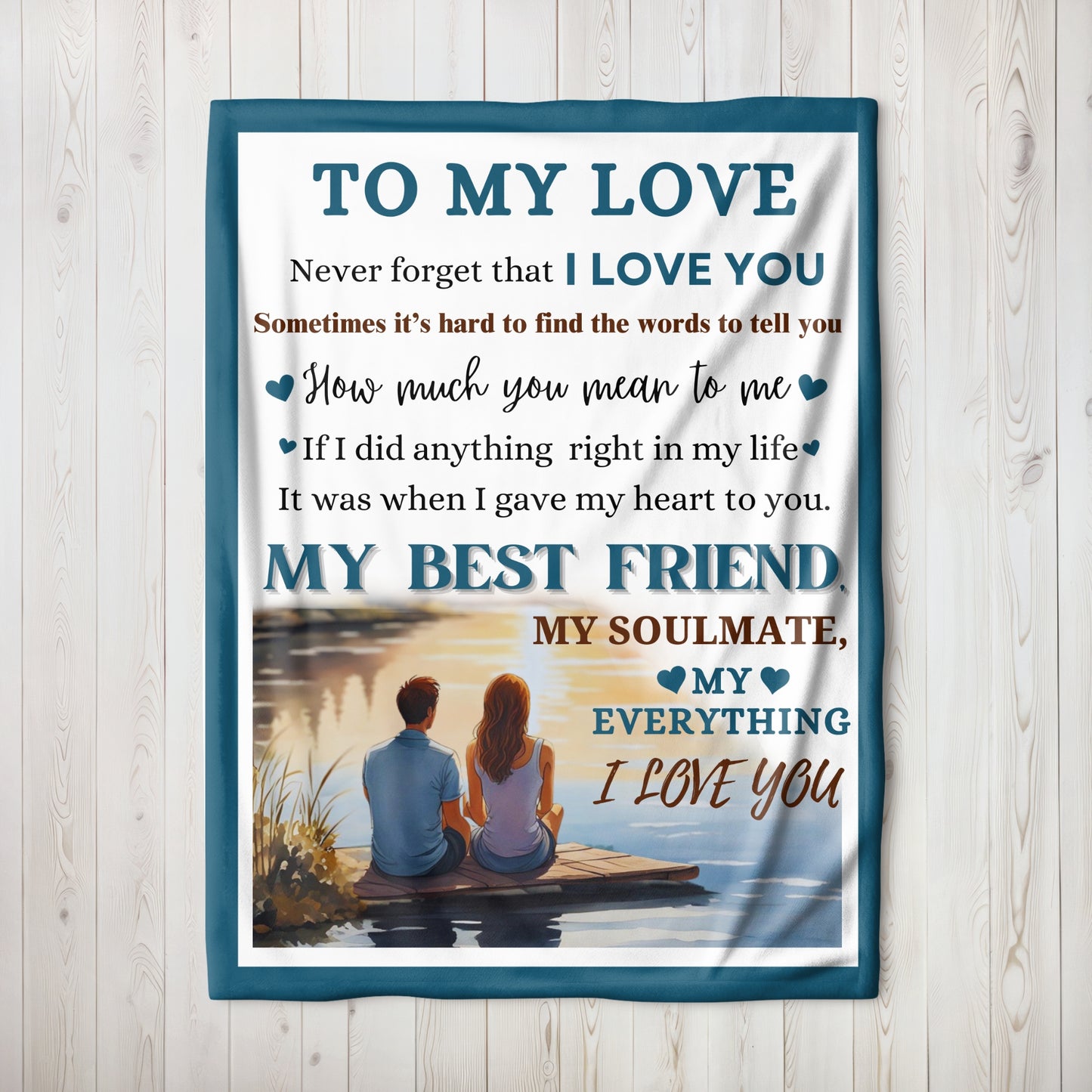 'To My Love' Blanket Cozy Plush Fleece Blanket