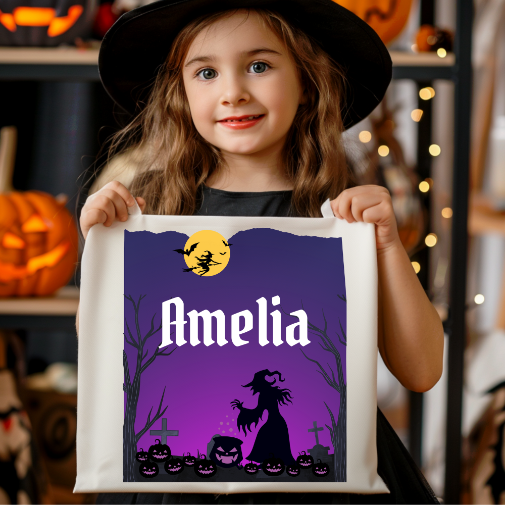 Personalized Halloween Candy Tote