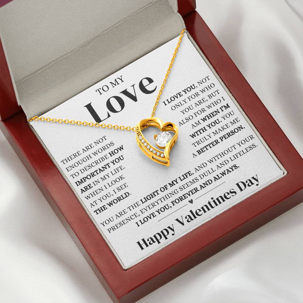 To My Love | Happy Valentines Day | Forever Love Necklace