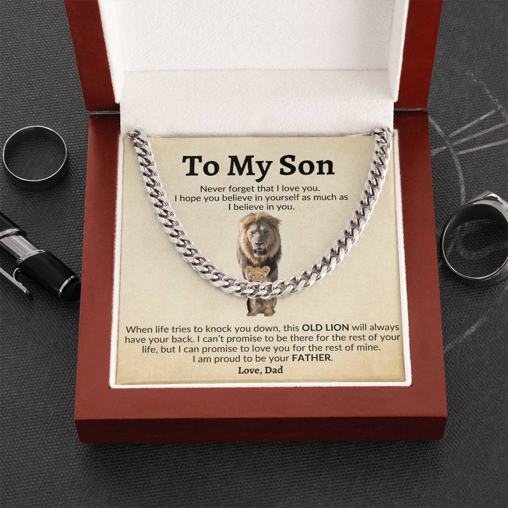 To My Son, 'This Old Lion' | Cuban Link Chain