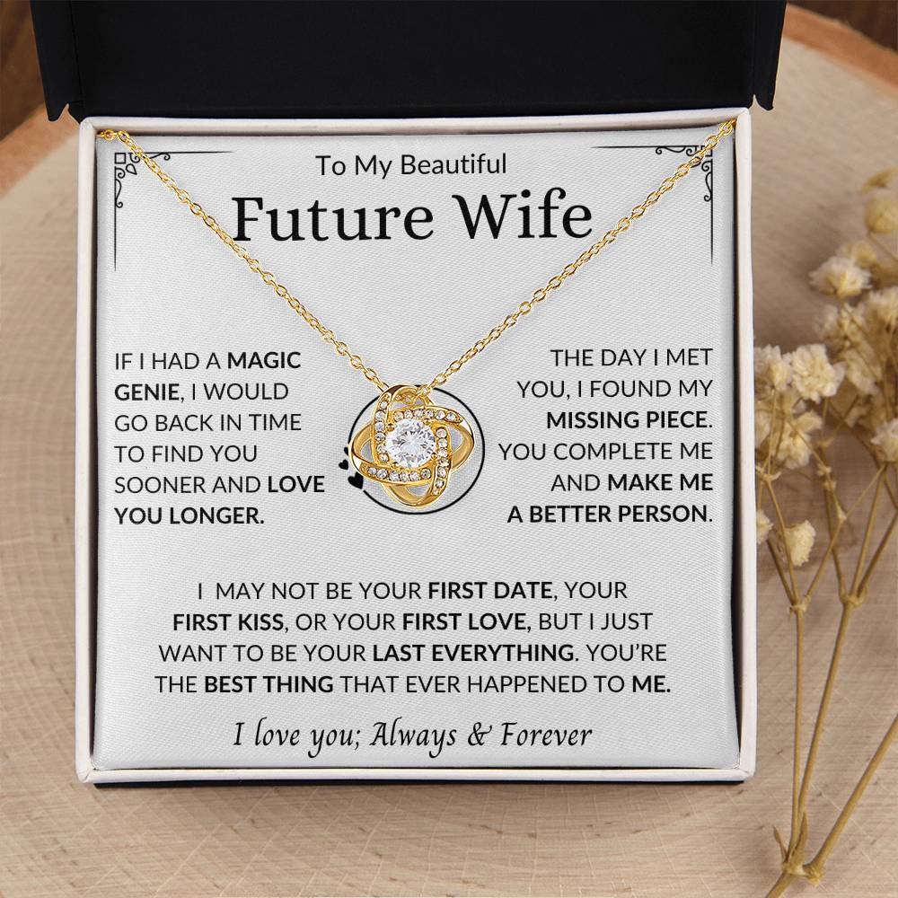 To My Beautiful Future Wife | Love Knot Necklace