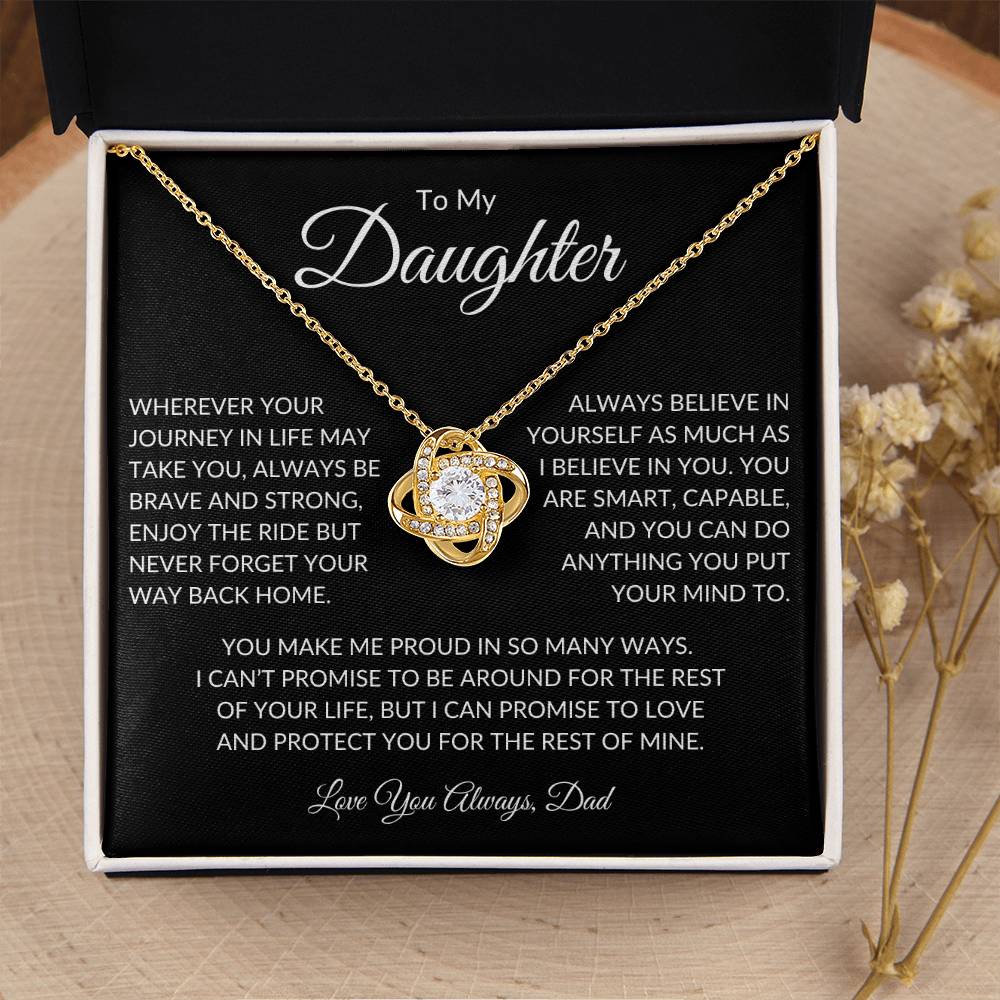 To My Daughter, From Dad | Love Knot Necklace