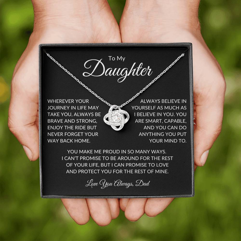 To My Daughter, From Dad | Love Knot Necklace