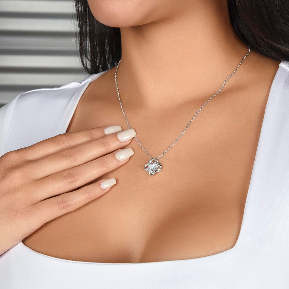 To My Stunning Smokin' Hot Soulmate (White) | Love Knot Necklace