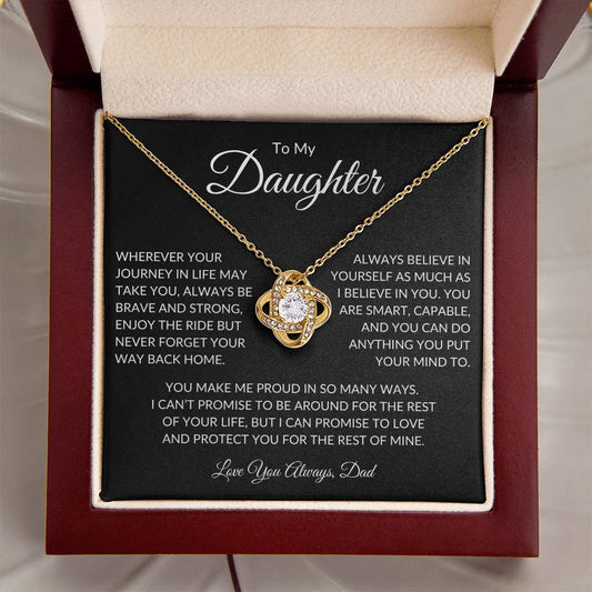 To My Daughter, From Dad | Love Knot Necklace