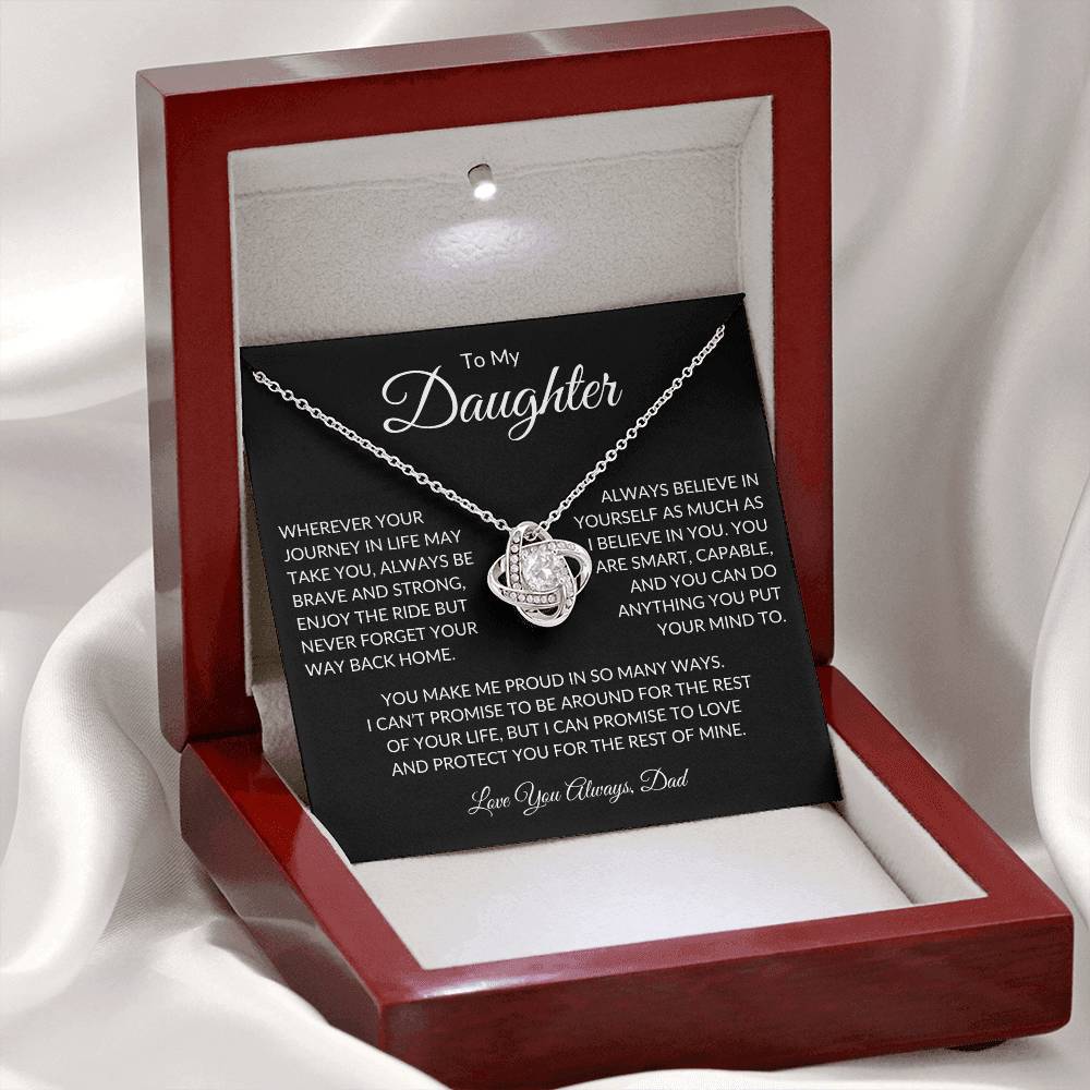 To My Daughter, From Dad | Love Knot Necklace