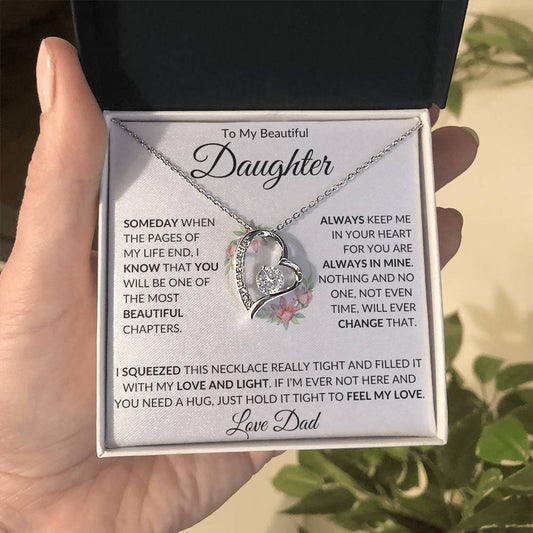 To My Beautiful Daughter, Love Dad | Forever Love Necklace