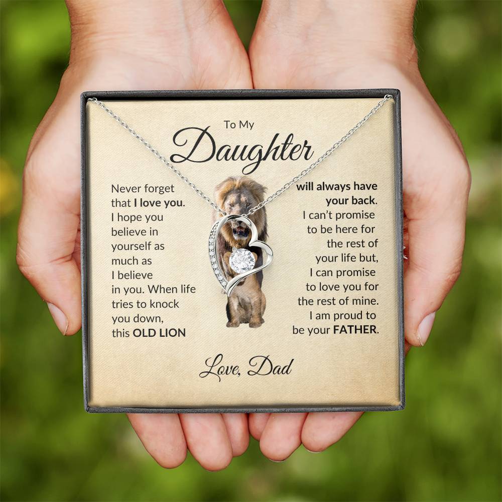 To My Daughter, Love Dad | Lion | Forever Love Necklace