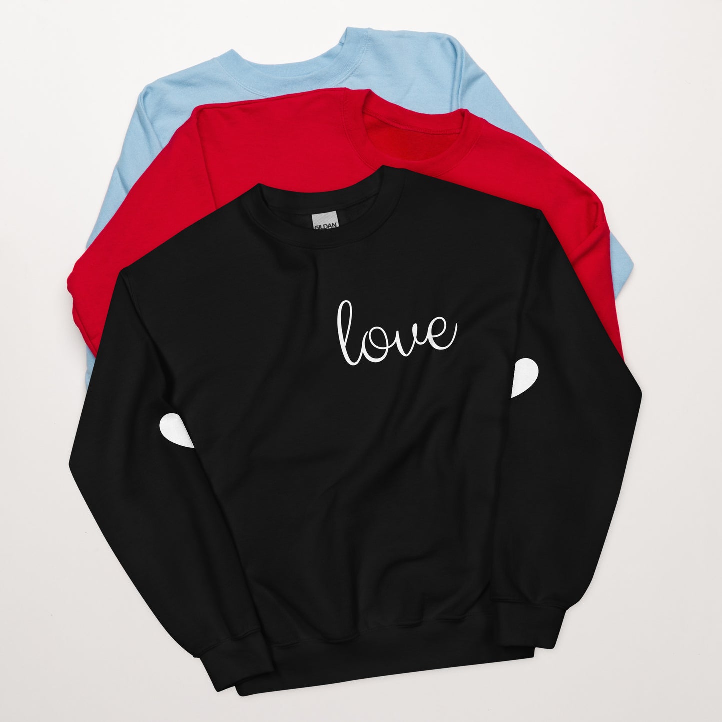 Love Sweatshirt With Heart Elbow Patches